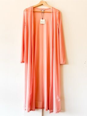 ReVamped Coral Duster Cardigan Size Medium